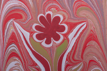 Seamless abstract marble floral pattern textured background