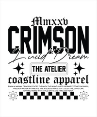 Crimson lucid dream apparel graphic design