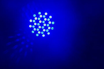 RGB LED Stage Light Pattern in Dark Background