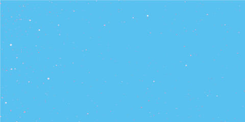 Cold winter snowflakes and bubbles in blue water pattern with light and drops