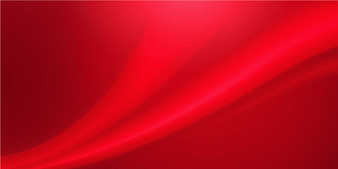 Flowing red silk satin textile backdrop with smooth texture and elegant light curves