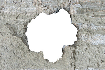 Textured Concrete Border with Rounded Shapes and Rough Edges