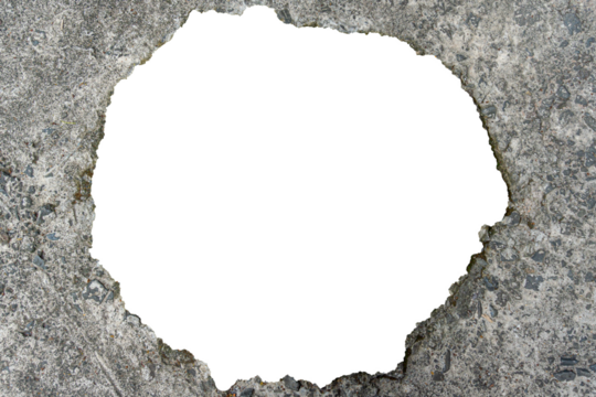 Textured Concrete Border with Rounded Shapes and Rough Edges.