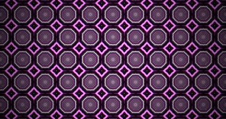 Seamless tunnel video loop creating dynamic visual patterns in vibrant colors for screensaver display