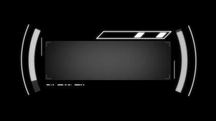 HUD interface futuristic display digital element sci-fi screen data visualization tech overlay suitable for gaming, UI/UX, film, and presentation over. 4k alpha channel - Powered by Adobe