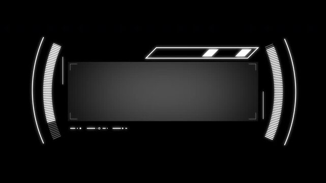 HUD interface futuristic display digital element sci-fi screen data visualization tech overlay suitable for gaming, UI/UX, film, and presentation over. 4k alpha channel - Powered by Adobe