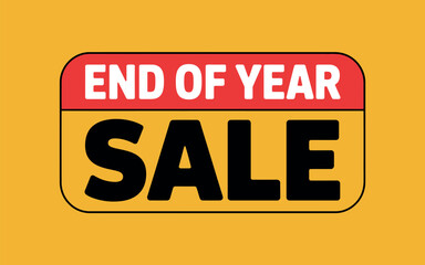 Fototapeta premium Bold end of year sale announcement in bright colors