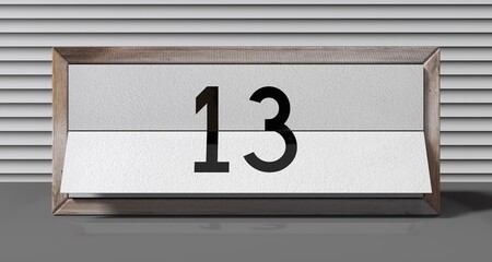 13 - calendar with day of a month - 3D illustration