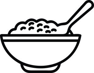 vector illustration of a bowl of soup