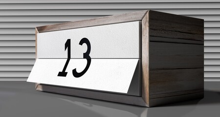 13 - calendar with day of a month - 3D illustration