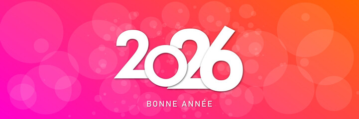 Bonne ann&eacute;e - meilleurs v&oelig;ux 2026 - vecteur pour affiche banni&egrave;re salutation et c&eacute;l&eacute;bration du nouvel an 2026.