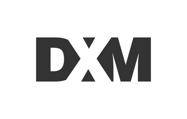 DXM logo design. Initial letter D X M bold font style for tech startups, consulting, corporate branding. Creative company name, headlines typography identity, trendy logotype.