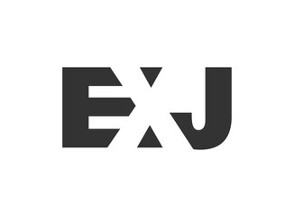 EXJ logo design. Initial letter E X J bold font style for tech startups, consulting, corporate branding. Creative company name, headlines typography identity, trendy logotype.