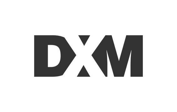 DXM logo design. Initial letter D X M bold font style for tech startups, consulting, corporate branding. Creative company name, headlines typography identity, trendy logotype.