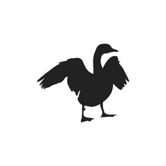 Fototapeta premium Duck Silhouette Vector Illustration