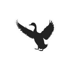 Fototapeta premium Duck Silhouette Vector Illustration