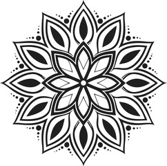Simple flat flower blossom petal motif icon decorative element it symbolizes nature and growth