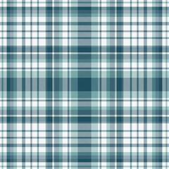 Classic plaid pattern. Teal, green,  white create a timeless, versatile texture. Ideal for backgrounds, fashion, or textile design projects. Seamless.
