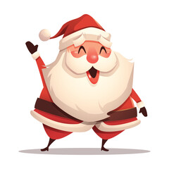 Santa Waving Hand with Joy