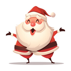 Happy Santa Claus Character Open Arm