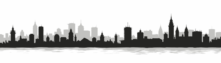 Fototapeta premium Cartagena skyline silhouette on white background