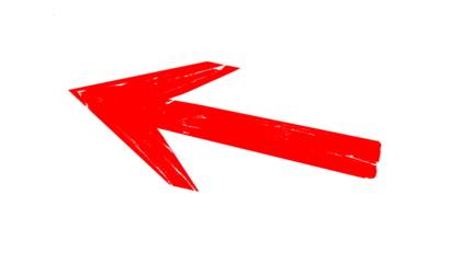 brush stroke arrow pointing right on transparent background, showing direction, movement