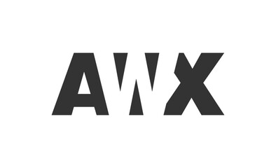 AWX logo design. Initial letter A W X bold font style for tech startups, consulting, corporate branding. Creative company name, headlines typography identity, trendy logotype.
