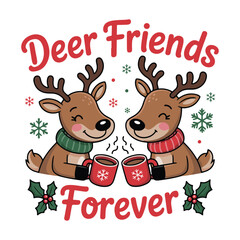 Fototapeta premium Deer friends forever