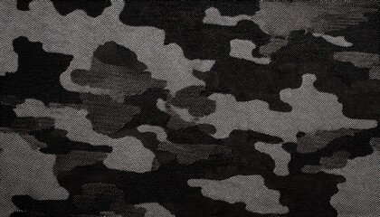 Continuous Vintage Pattern Resembling Broken Tone Hunting Camouflage Design Dots Rough Textured Dark Pale Colored Printed Dot Pattern Urban Gray Colored Camouflage Print Transparent Texture Overlay