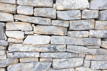 Rough Gray Stone Wall With Irregular Rocks For Rustic Masonry And Exterior