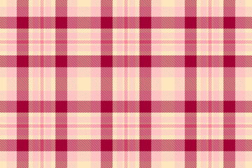 Detailed tartan pattern in shades of pink and cream. Ideal for backgrounds, textiles, apparel, or creative designs. Represents heritage, tradition, and cozy style.