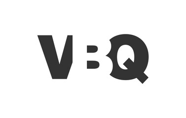 VBQ logo design. Initial letter V B Q bold font style for tech startups, consulting, corporate branding. Creative company name, headlines typography identity, trendy logotype.