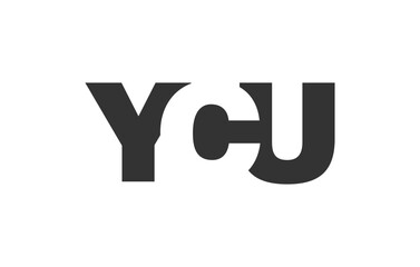 YCU logo design. Initial letter Y C U bold font style for tech startups, consulting, corporate branding. Creative company name, headlines typography identity, trendy logotype.