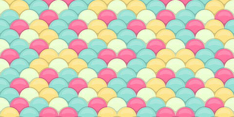 Delightful pastelcolored scale pattern.  Perfect for backgrounds, textiles, and whimsical designs.  Evokes feelings of joy, sweetness, and playful femininity.