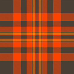 Cozy autumntoned plaid pattern. Warm oranges and browns create a traditional tartan design, perfect for textiles, backgrounds, and seasonal projects.
