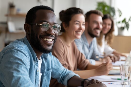 Students studying together in a library