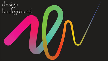Abstract colorful gradient tube on