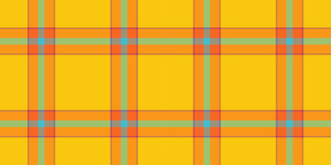 Bright, cheerful tartan pattern with intersecting lines creating a lively, geometric aesthetic. Ideal for backgrounds, textiles,  playful designs.