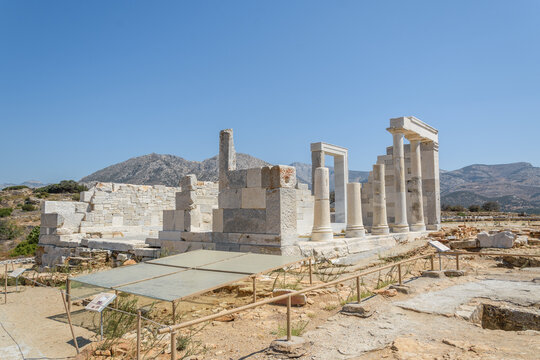 Ancient Temple of Demeter, Naxos island, Greece &ndash; Classical ruins in Cycladic landscape