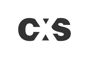 CXS logo design. Initial letter C X S bold font style for tech startups, consulting, corporate branding. Creative company name, headlines typography identity, trendy logotype.