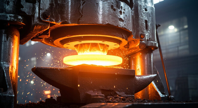 Industrial Furnace Heat Molten Metal Glow Production Process