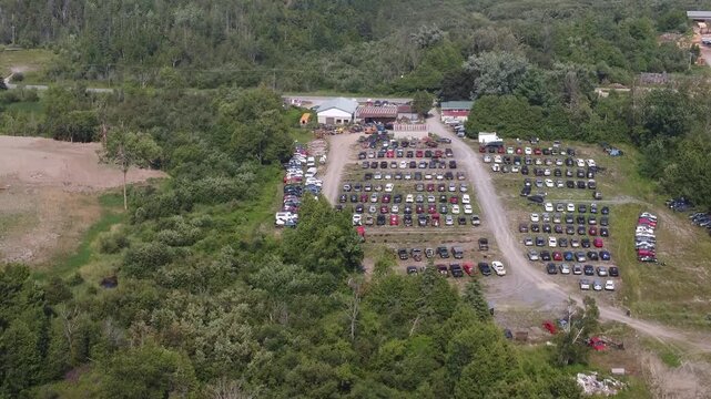 Rows of cars ready for business.