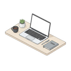 laptop isolated on white