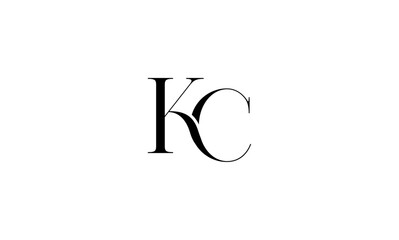 KC initial letters, monogram logo