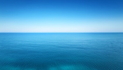 Obraz premium Gentle Ombre From Pale Sky Blue To Deep Aquamarine Evokes Tranquil Underwater Scene Tranquil Color Horizon