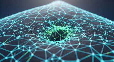 Elegant nanotech pillow surface with geometric molecular lattice