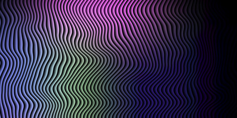 Futuristic abstract background with colorful distorted wavy lines and a vibrant neon gradient.