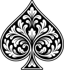 Decorative Ace of Spades Flourish