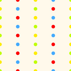 Children's multicolored seamless pattern of bright small dots on a retro background