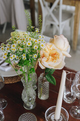 wedding flowers on the table